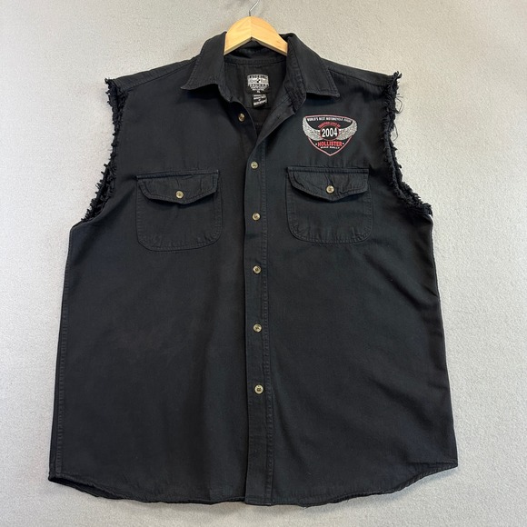 Other - VTG Laughlin River Run Shirt Mens XL Black 2004 Hollister Bike Rally Sleeveless